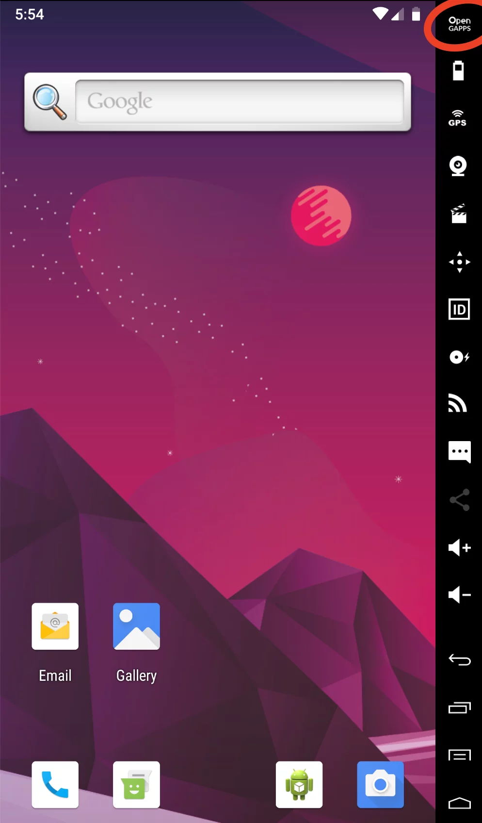 GenymotionにGoogle Playストアをインストール1