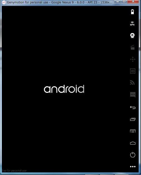 genymotionAndroidデバイス起動