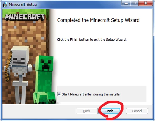 Minecraftインストール完了!!
